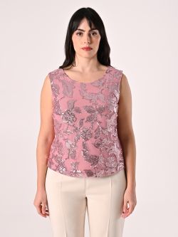 Curvy Pink Sequinned Top det_2