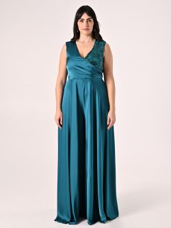 Curvy Green Jumpsuit with Sequins det_1