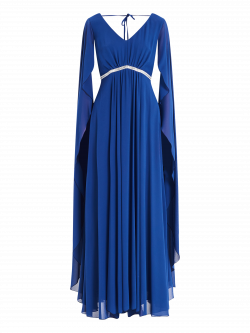 Abito Lungo Rinascimento atelier Blu con Pietre det_4