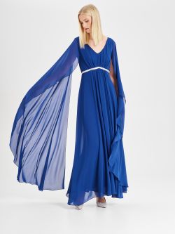 Rinascimento atelier Blu Long Dress with Stones in_i6
