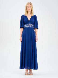 Rinascimento atelier Blue Dress Embellished with Stones det_1