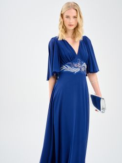 Rinascimento atelier Blue Dress Embellished with Stones sp_e1