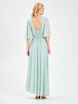 Rinascimento atelier Sage Green Dress Embellished with Stones det_3