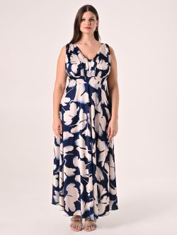 Long Curvy Floral Print Dress det_1