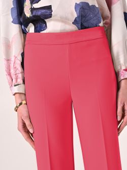 Pantaloni Palazzo Fuxia con Banda in Raso in_i5
