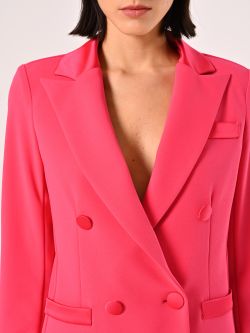 Fuchsia Jacket with Satin Inserts in_i5