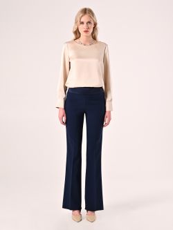 Pantalon de smoking bleu det_1
