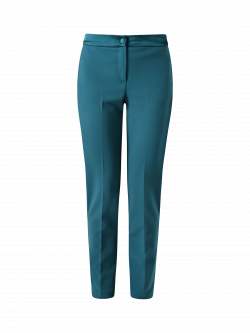 Pantaloni Verde Reale con Inserti in Raso det_4