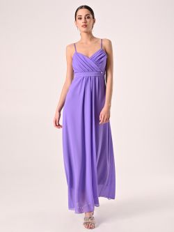 Georgette-Kleid im Empire-Schnitt in Lila in_i7