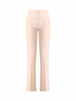 Pantaloni Beige con Strass det_4