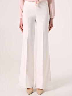 Pantaloni Palazzo in Tessuto Tecnico Bianco det_2
