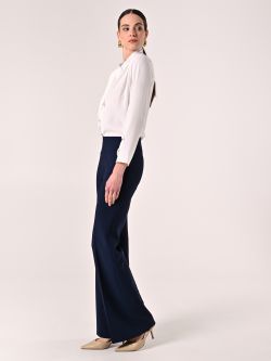 Pantaloni Palazzo in Tessuto Tecnico Blu in_i7