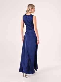Abito Lungo Blu Paillettes det_3
