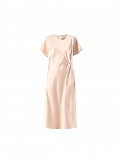 Kleid mit Knoten in Beige aus Satin det_4