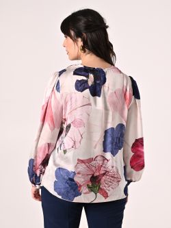 Curvy Floral-print Blouse det_3