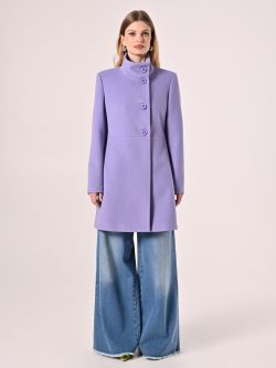 Lilac Coat with Stand-Up Collar det_1