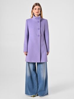 Lilac Coat with Stand-Up Collar det_1