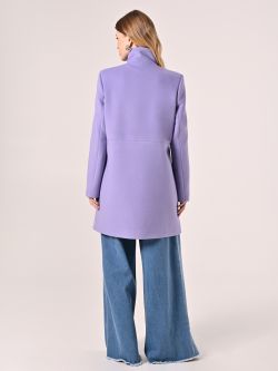Lilac Coat with Stand-Up Collar det_3