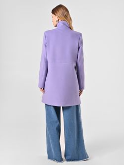 Lilac Coat with Stand-Up Collar det_3