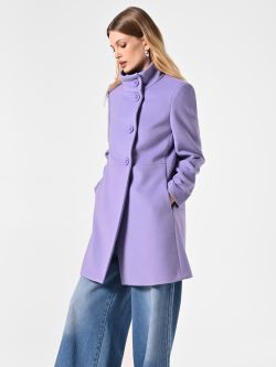 Lilac Coat with Stand-Up Collar in_i7