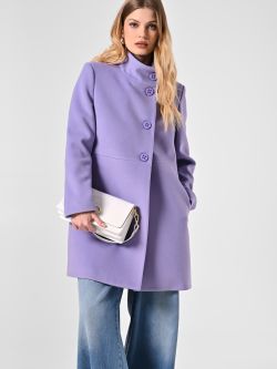 Lilac Coat with Stand-Up Collar sp_e1