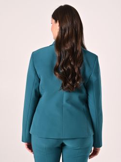 Chaqueta Curvy cruzada verde real det_3