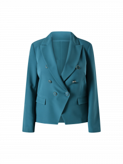 Chaqueta Curvy cruzada verde real det_4