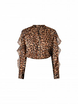 Bluse mit Animal-Print und Rüschen det_4