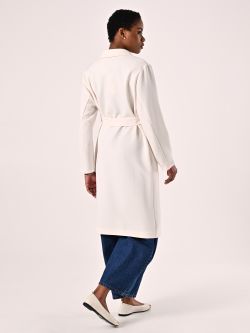 Cappotto Bianco in Doppio Crepe det_3