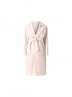 Cappotto Bianco in Doppio Crepe det_4