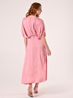 Abito Rosa con Maniche Kimono det_3