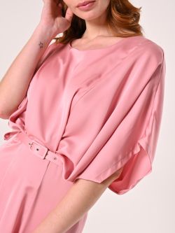 Abito Rosa con Maniche Kimono in_i5