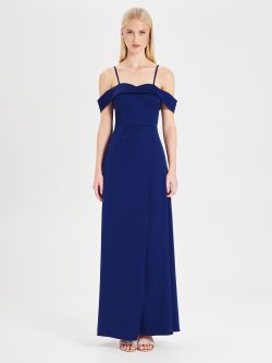Navy Blue Rinascimento atelier Off-the-shoulder Dress det_1