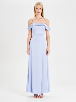 Blue Rinascimento atelier off-the-shoulder dress det_1