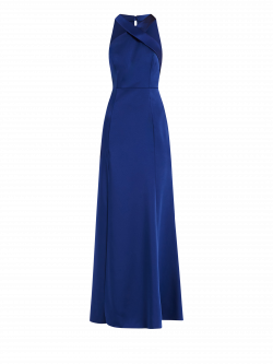 Abito Rinascimento atelier Blu con Scollo all'Americana det_4