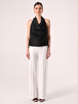 Top noir en satin det_1