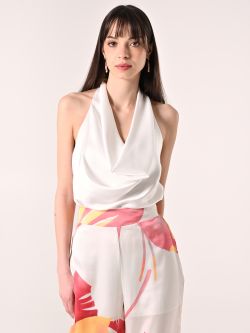 Weißes Top aus Satin in_i7