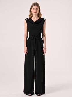Black Flowy Jumpsuit det_1