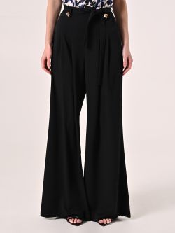 Pantalon fluide noir en tissu det_2
