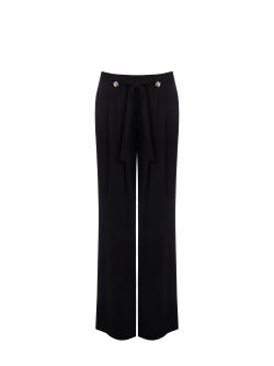 Pantalon fluide noir en tissu det_4