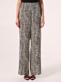 Hose mit Animal-Print und geradem Bein det_2