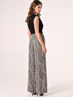 Hose mit Animal-Print und geradem Bein det_3