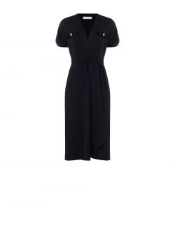 Utility-Hemdblusenkleid in Schwarz aus Viskose det_4