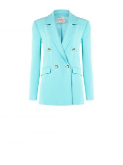 Chaqueta cruzada de tejido técnico verde agua det_4