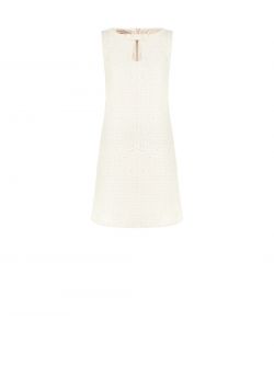 Light Beige Tween Dress with Micro Sequins det_4