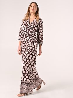 Hose mit Blumenmuster in Rosa & Schokolade in_i7