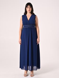Long Curvy Blue Dress with Rhinestone Piping det_1