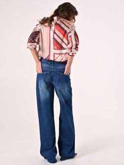 Denim Jeans with Asymmetric Buttons det_3