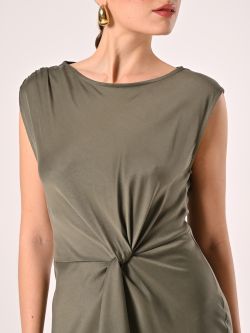 Robe à nœud vert militaire en viscose in_i5