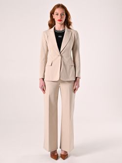 Giacca Beige in Tessuto Operato det_1